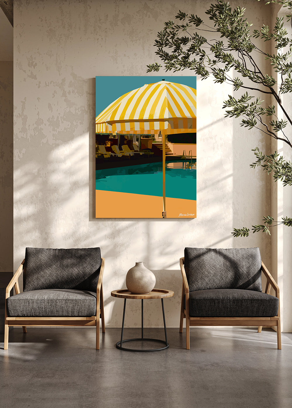 "Poolside #01.2026" — Fine art print — 50x70 cm — Unframed  — Signed edition of 75 pcs