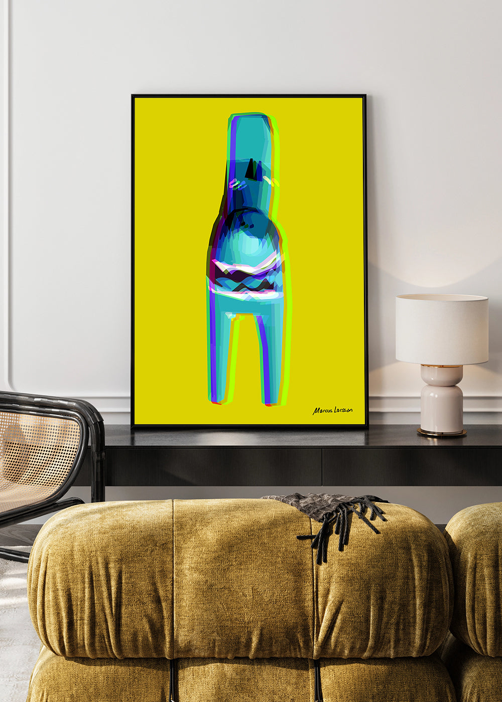 "Acid Dalahäst #01.2023" — Fine art print — 50x70 cm — Unframed  — Signed edition of 75 pcs