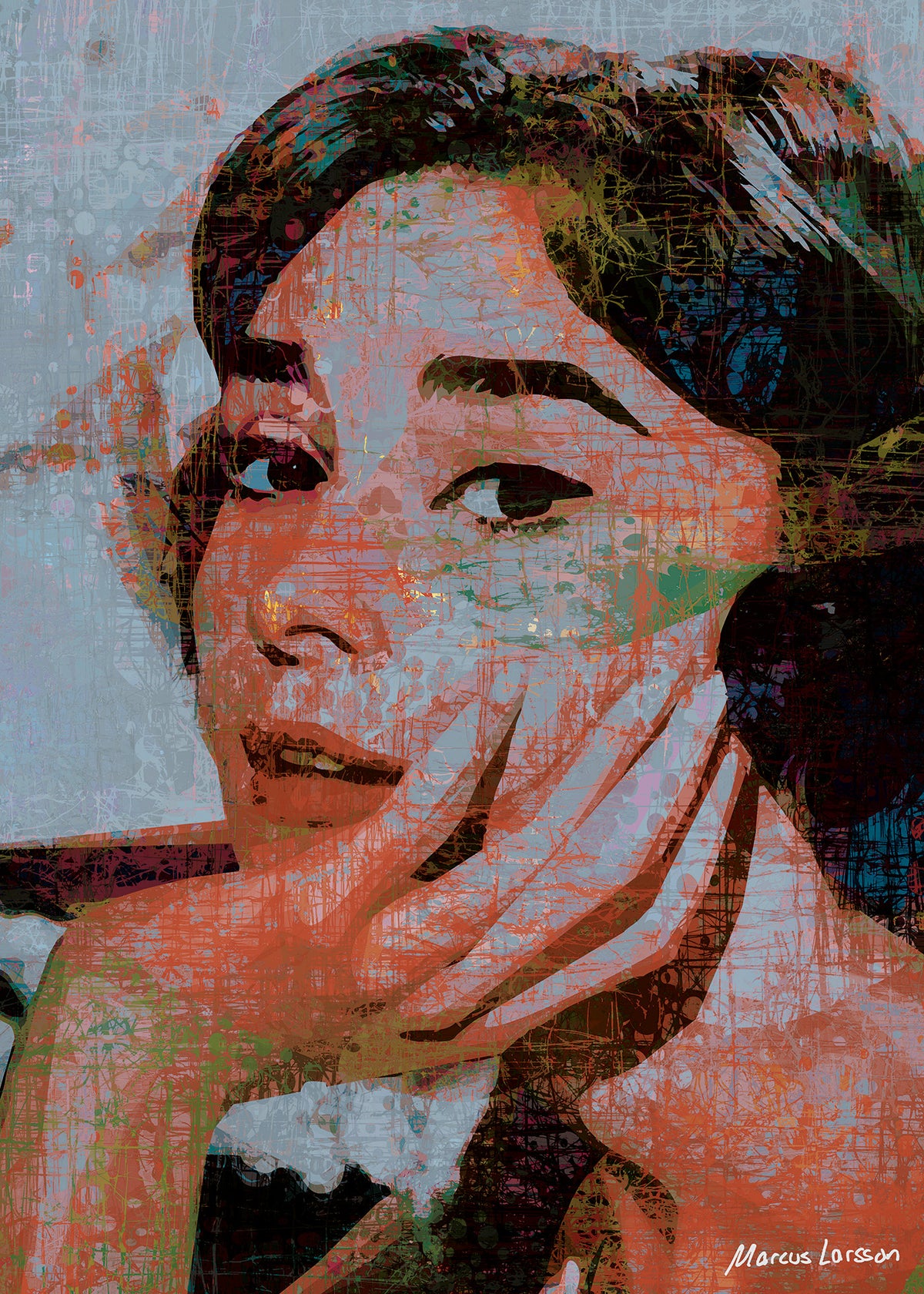 "Audrey Hepburn" — Aluminium — 50x70 cm