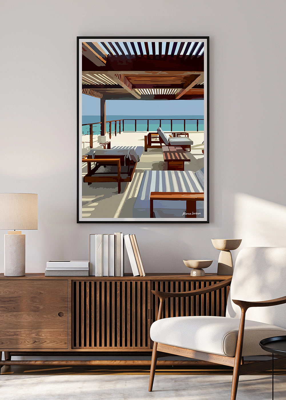"Sunbeds in Tulum #02.2025" — Fine art print — 50x70 cm — Unframed  — Signed edition of 75 pcs